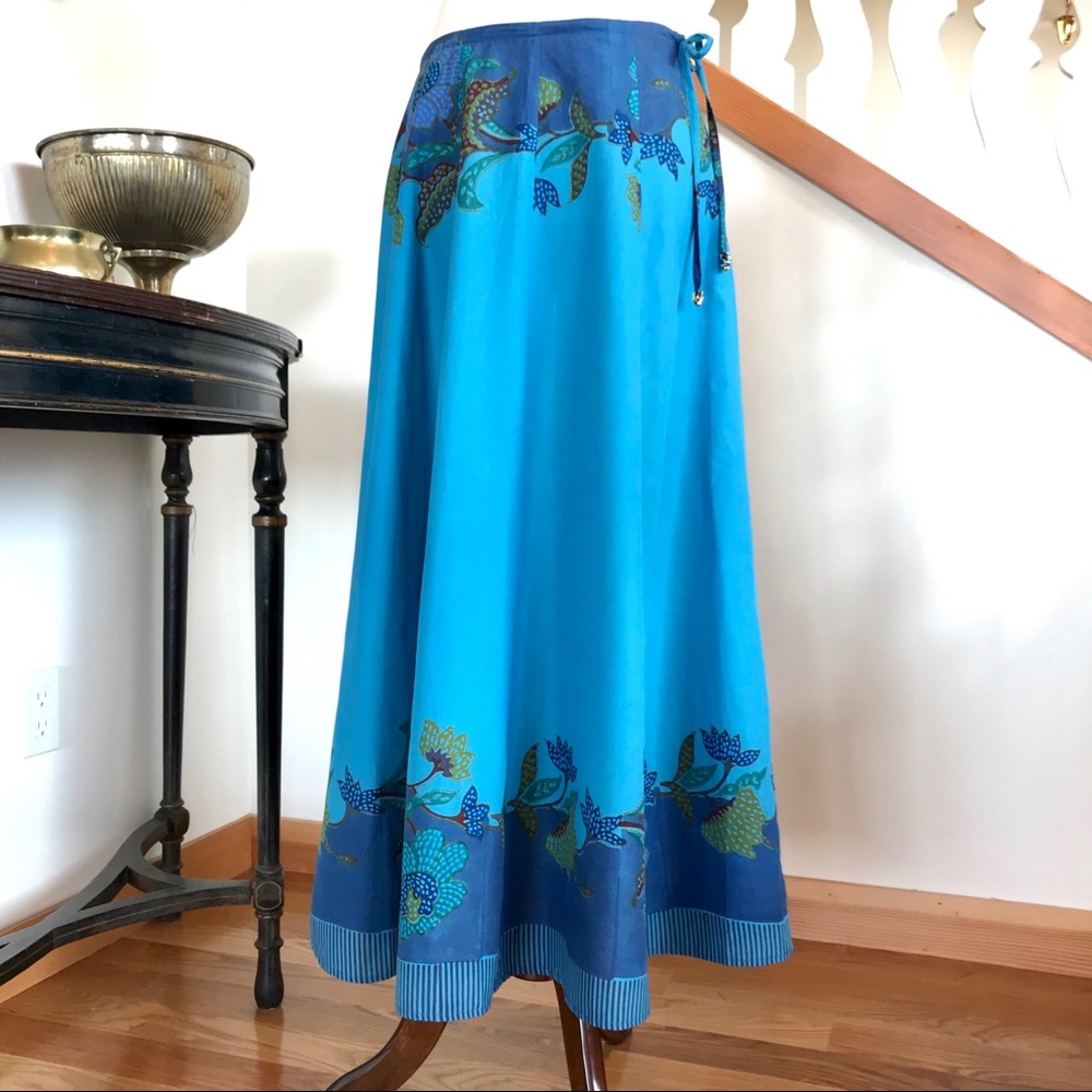 Block Print Cotton Voile Skirt